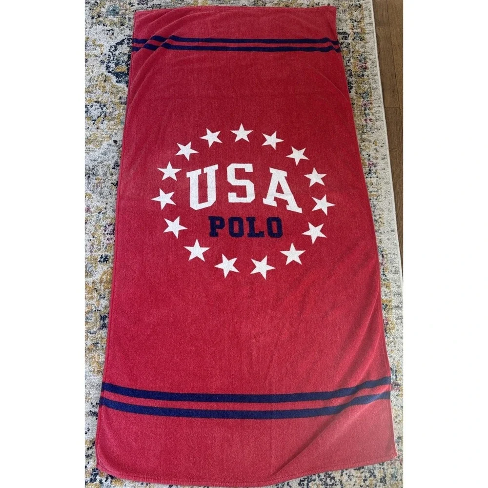 Vintage Ralph Lauren USA Polo Beach Towel 33